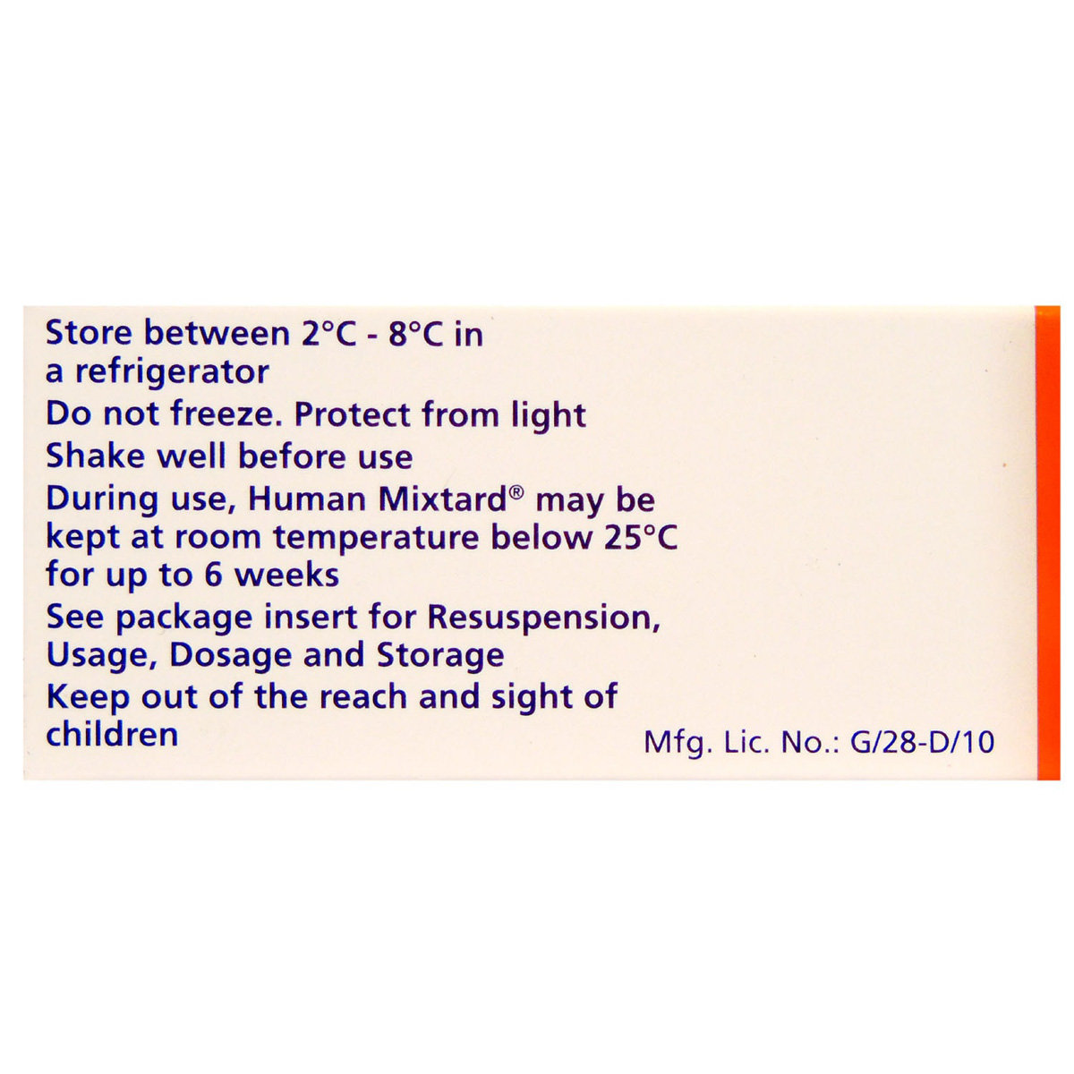 Human Mixtard 70/30 40IU Suspension for Injection 10 ml, Pack of 1 INJECTION Human Mixtard 70/30 40IU Suspension for Injection 10 ml, Pack of 1 INJECTION