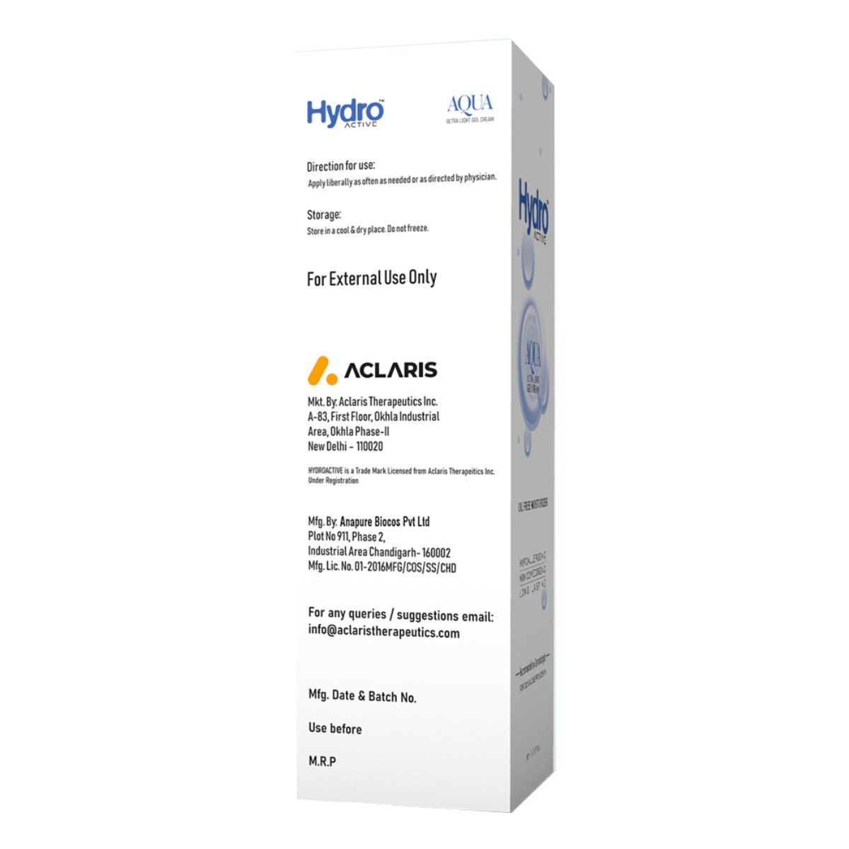 Hydro Active Aqua Ultra Light Cream Gel 60 ml, Pack of 1 Hydro Active Aqua Ultra Light Cream Gel 60 ml, Pack of 1