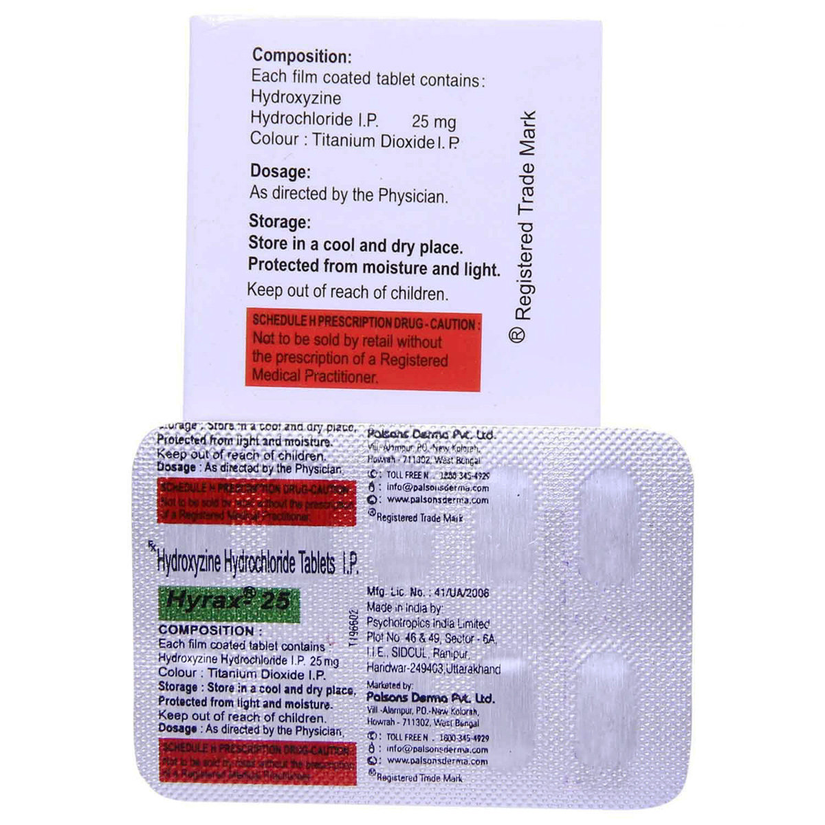 Hyrax 25 mg Tablet 10's, Pack of 10 TabletS Hyrax 25 mg Tablet 10's, Pack of 10 TabletS