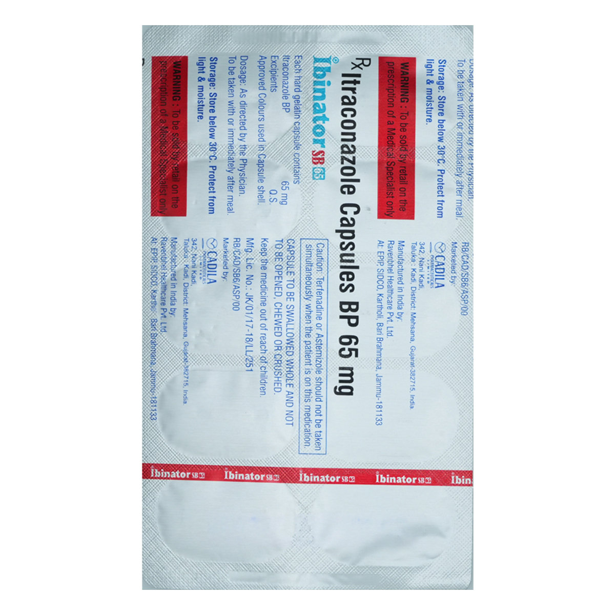 Ibinator SB 65 Capsule 10's, Pack of 10 CapsuleS Ibinator SB 65 Capsule 10's, Pack of 10 CapsuleS