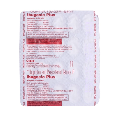 Ibugesic Plus Tablet 20's, Pack of 20 TabletS