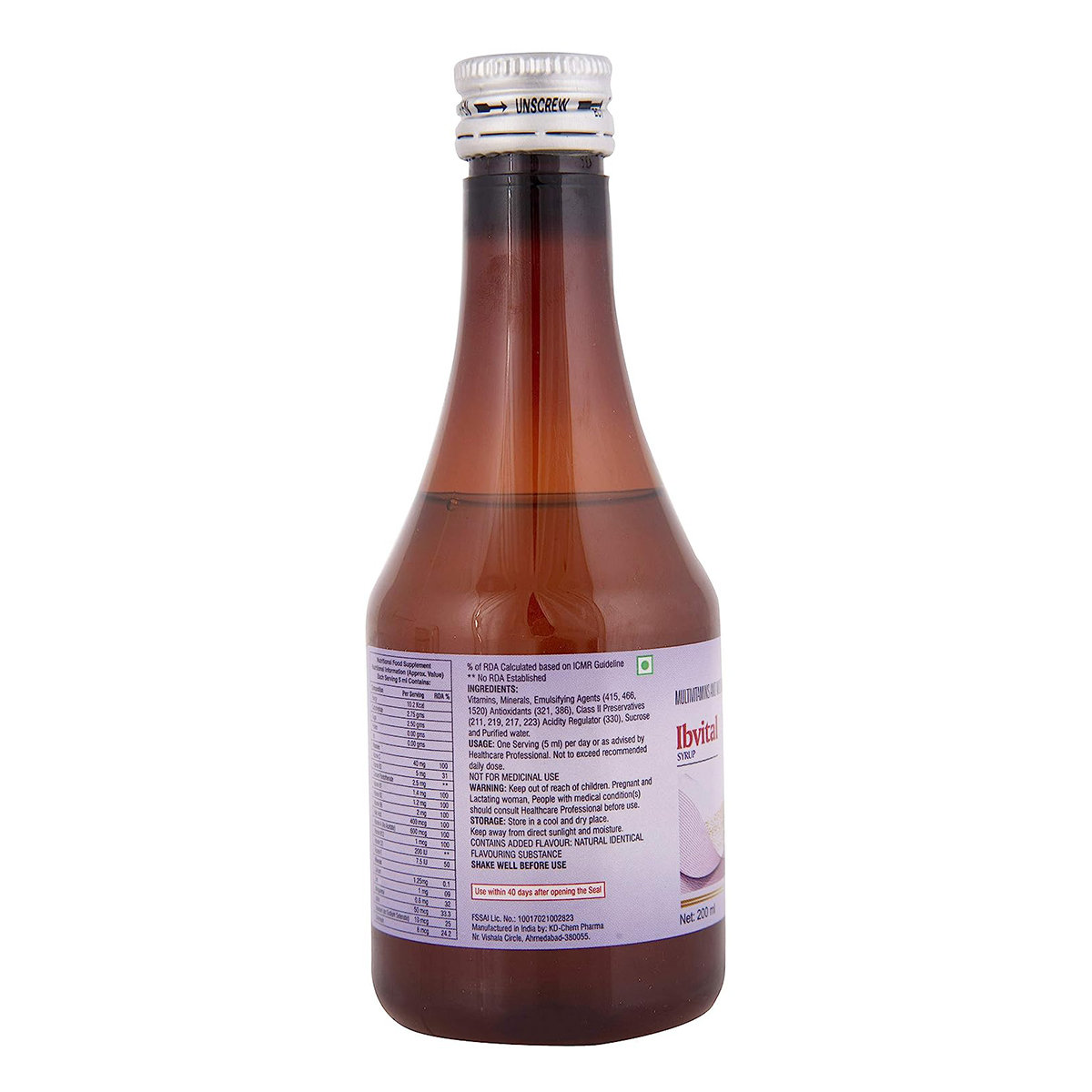 Ibvital Mix Fruit Syp 200Ml, Pack of 1 Liquid Ibvital Mix Fruit Syp 200Ml, Pack of 1 Liquid