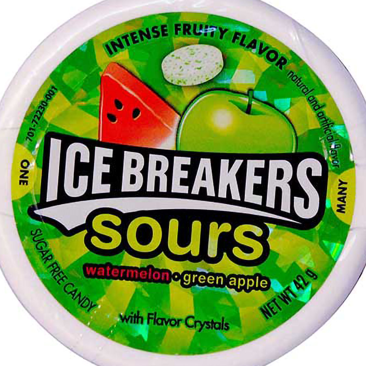 Ice Breakers Sugar Free Sours Green Apple Watermelon Mouth Freshner, 42 gm, Pack of 1 Ice Breakers Sugar Free Sours Green Apple Watermelon Mouth Freshner, 42 gm, Pack of 1