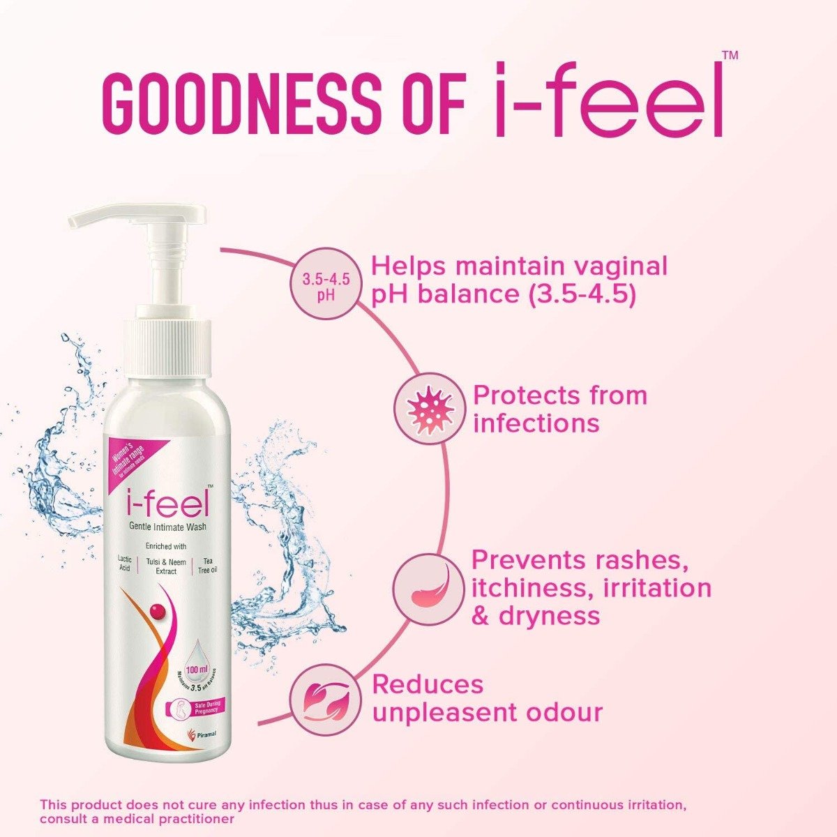 I-Feel Gentle Intimate Wash, 100 ml, Pack of 1 I-Feel Gentle Intimate Wash, 100 ml, Pack of 1