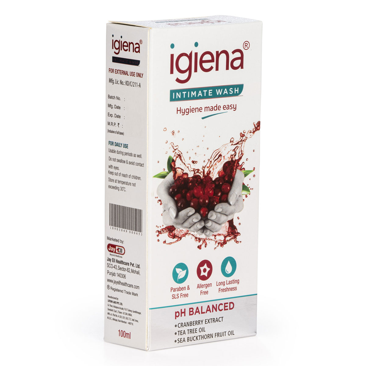 Igiena Intimate Wash 100Ml, Pack of 1 Liquid Igiena Intimate Wash 100Ml, Pack of 1 Liquid