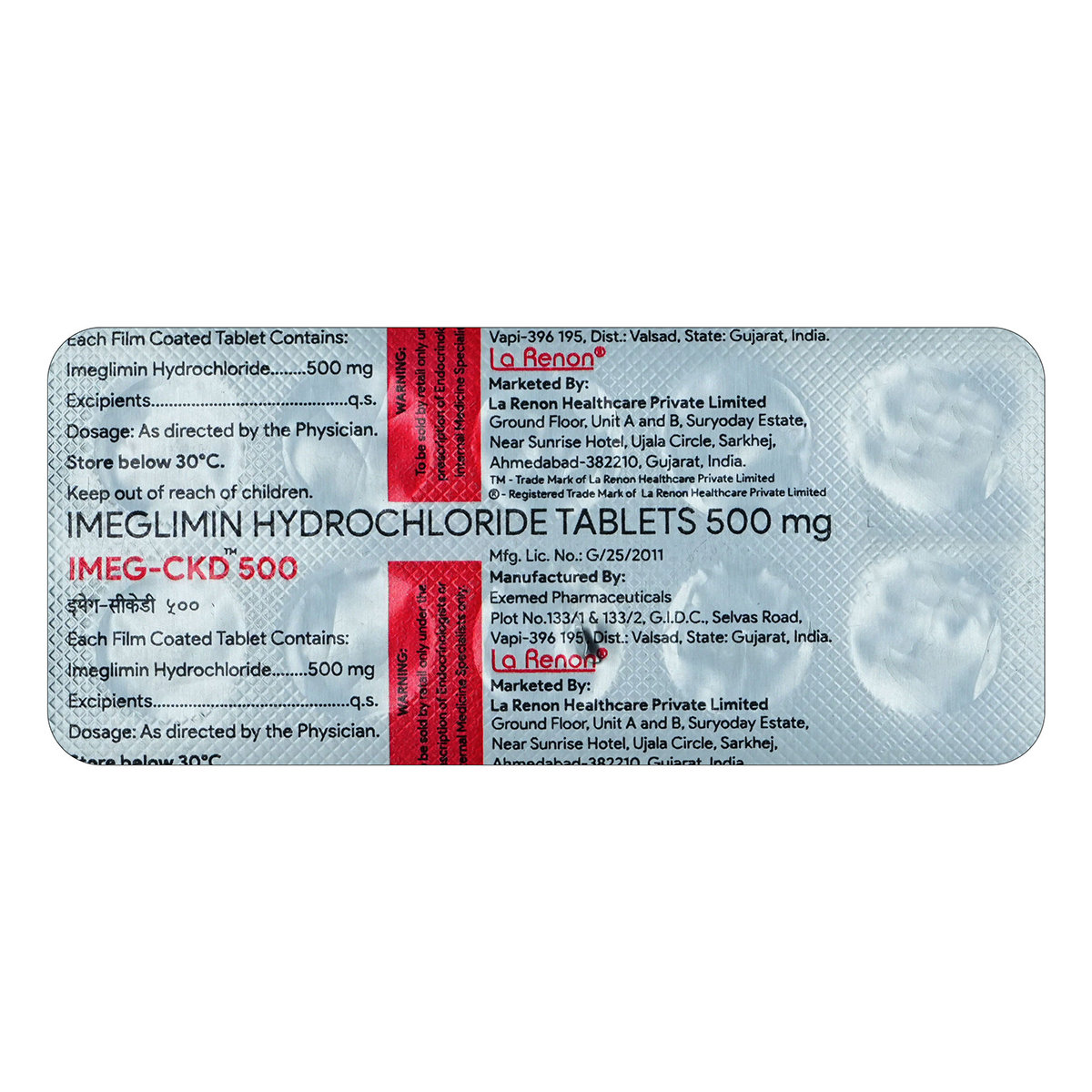 Imeg-Ckd 500 Tablet 10's, Pack of 10 TABLETS Imeg-Ckd 500 Tablet 10's, Pack of 10 TABLETS