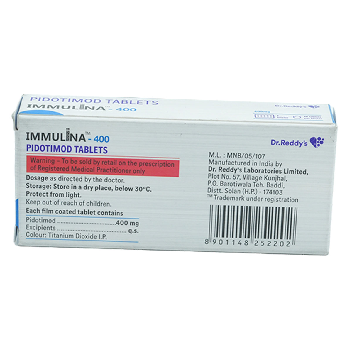 Immulina-400 Tablet 10's, Pack of 10 TABLETS Immulina-400 Tablet 10's, Pack of 10 TABLETS