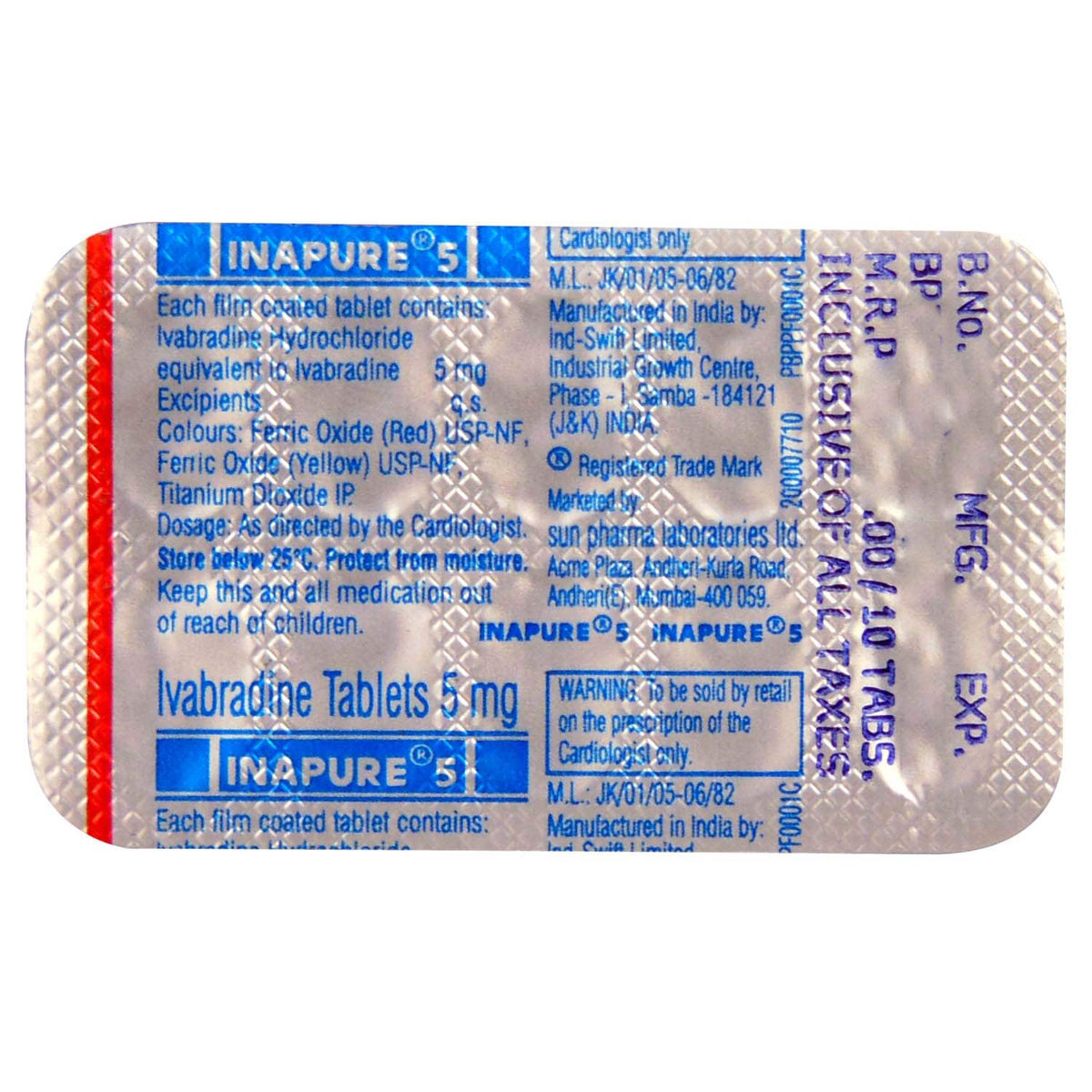 Inapure 5 Tablet 10's, Pack of 10 TABLETS Inapure 5 Tablet 10's, Pack of 10 TABLETS
