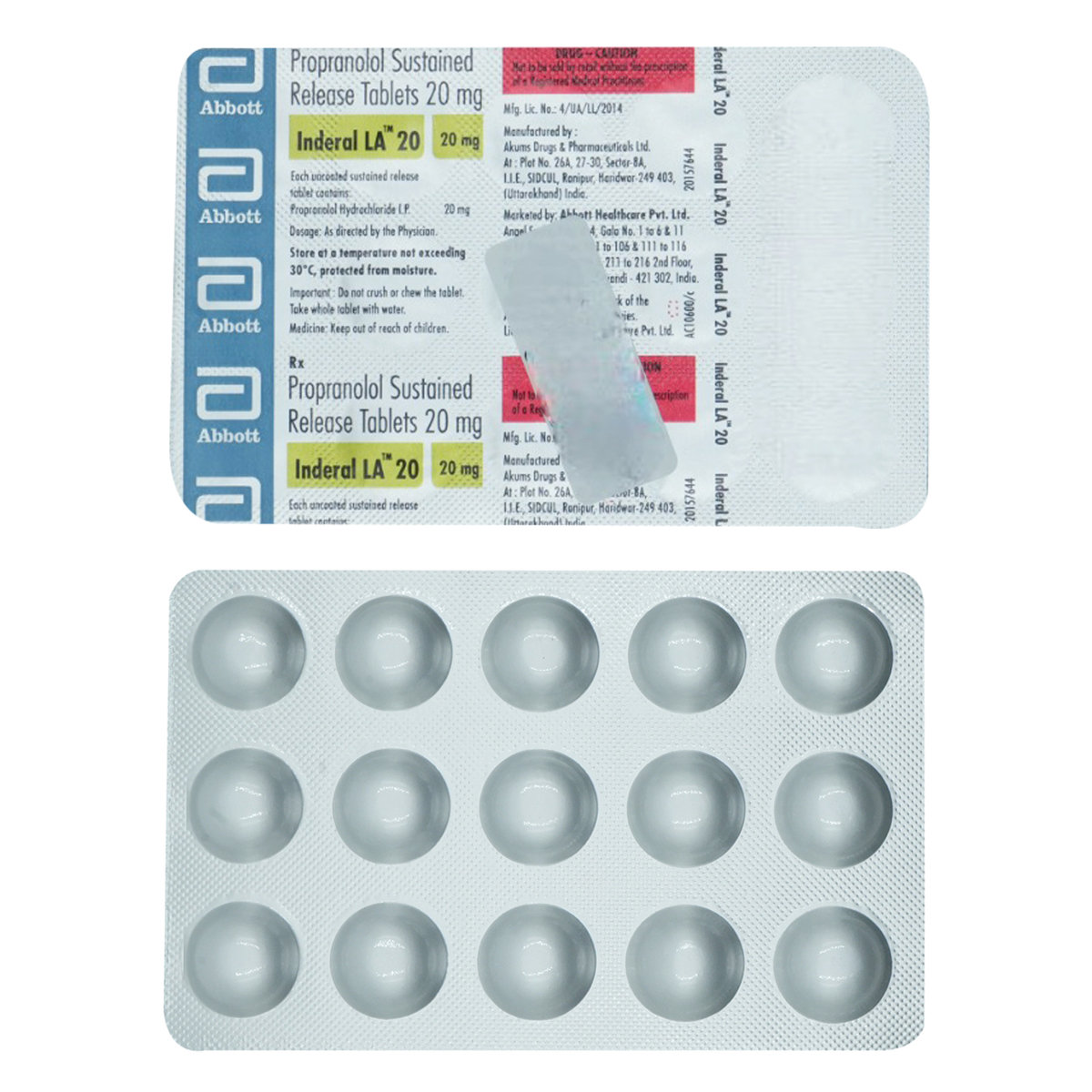 Inderal LA 20 Tablet 15's, Pack of 15 TABLETS Inderal LA 20 Tablet 15's, Pack of 15 TABLETS