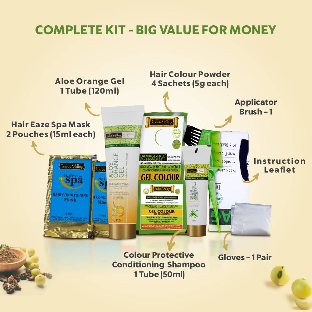 Indus Valley Organically Natural Gel Medium Brown 4.0 Hair Color, 200 ml, Pack of 1 Indus Valley Organically Natural Gel Medium Brown 4.0 Hair Color, 200 ml, Pack of 1