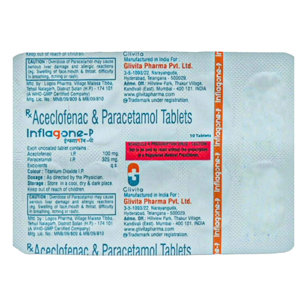 Inflagone-P Tablet 10's, Pack of 10 TabletS Inflagone-P Tablet 10's, Pack of 10 TabletS