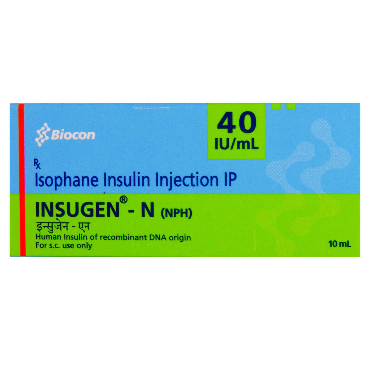 Buy Insugen-N 40IU/ml Injection 10 ml Online