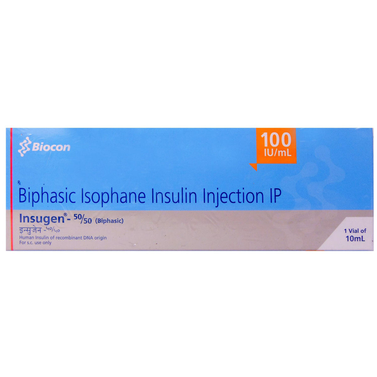 Buy Insugen 50/50 100IU Injection 10 ml Online