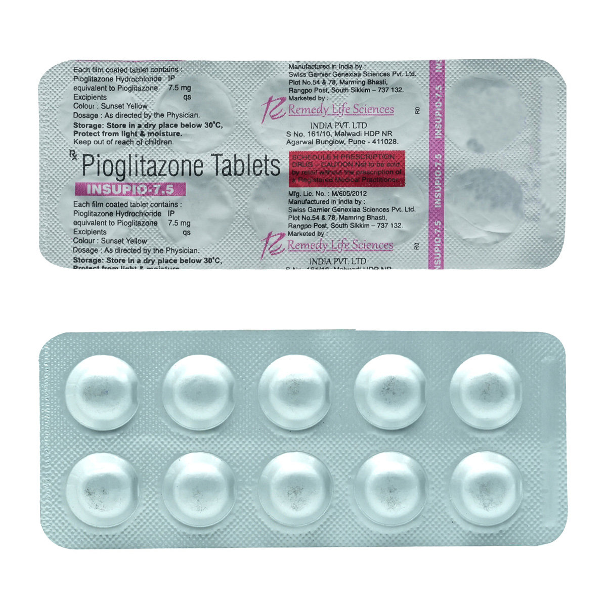 Insupio-7.5 mg Tablet 10's, Pack of 10 TABLETS Insupio-7.5 mg Tablet 10's, Pack of 10 TABLETS