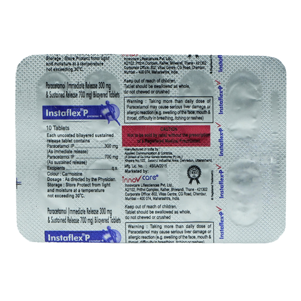 Instaflex P 1000 mg Tablet 10's, Pack of 10 TabletS Instaflex P 1000 mg Tablet 10's, Pack of 10 TabletS