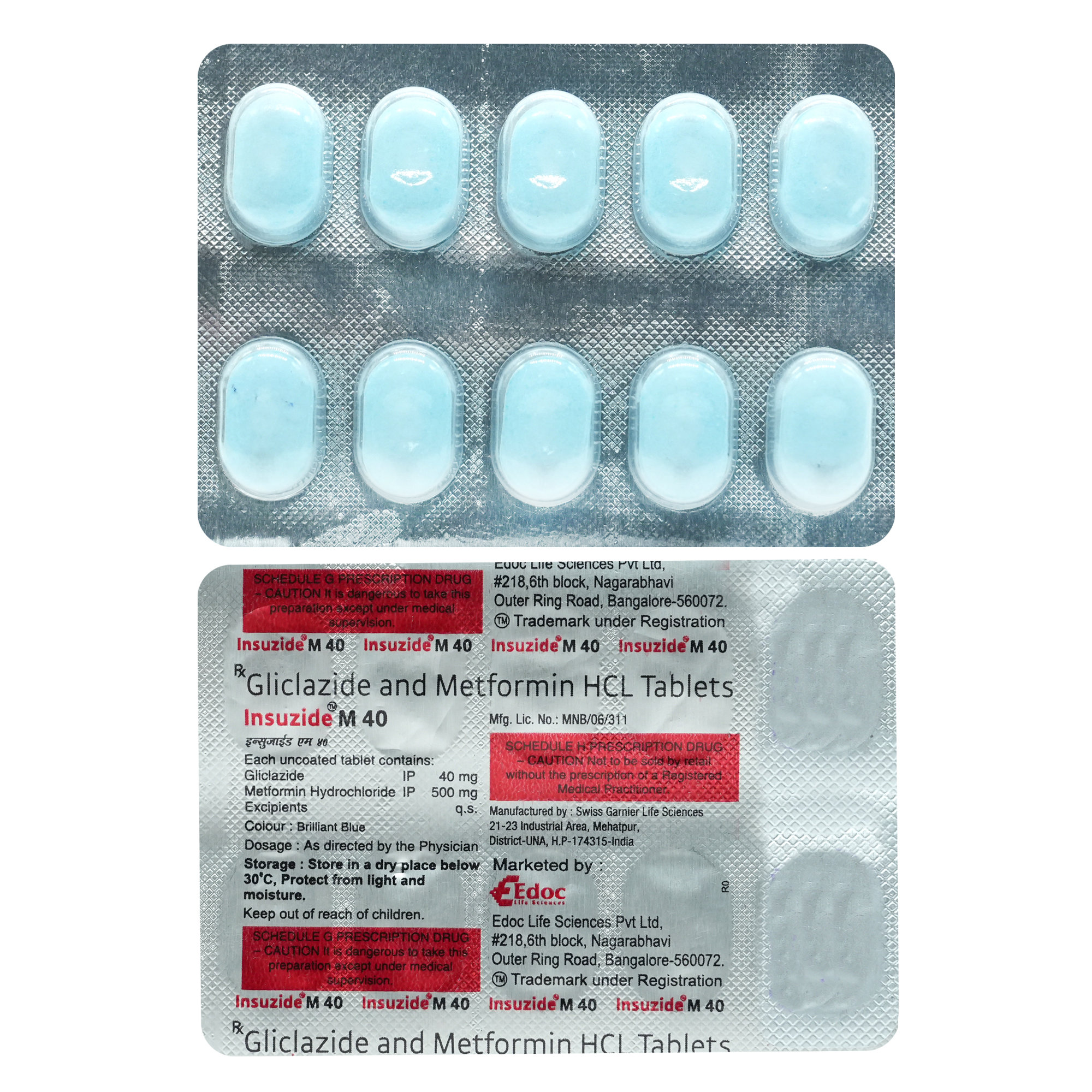 Insuzide M 40 Tablet 10's, Pack of 10 TABLETS Insuzide M 40 Tablet 10's, Pack of 10 TABLETS