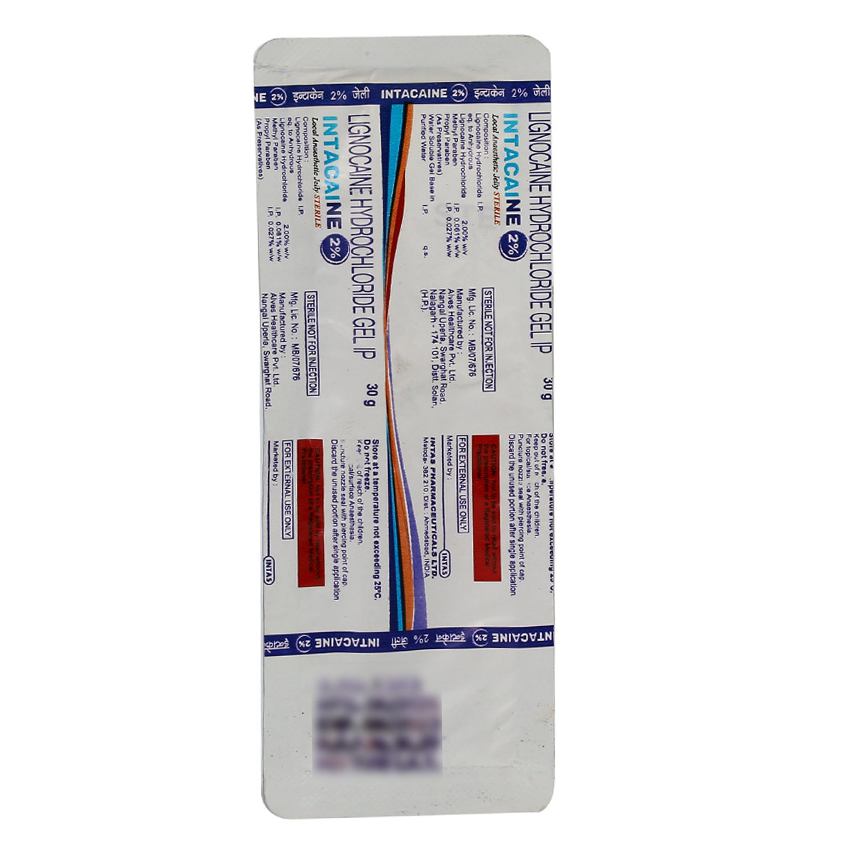 Intacaine 2% Jelly 30gm, Pack of 1 jelly Intacaine 2% Jelly 30gm, Pack of 1 jelly