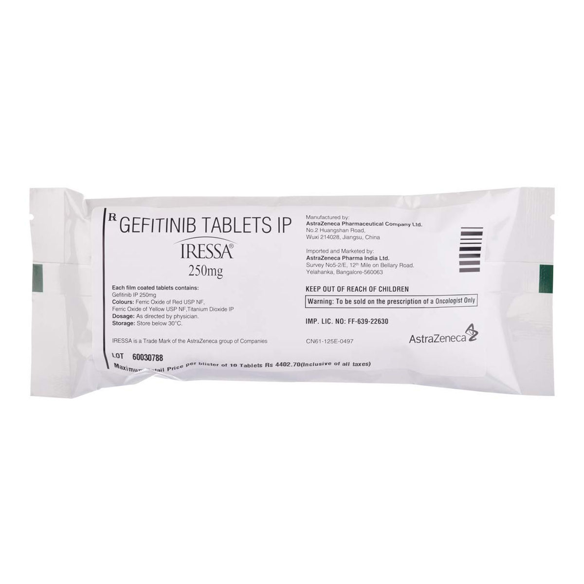 Buy Iressa 250mg Tablet 10's Online