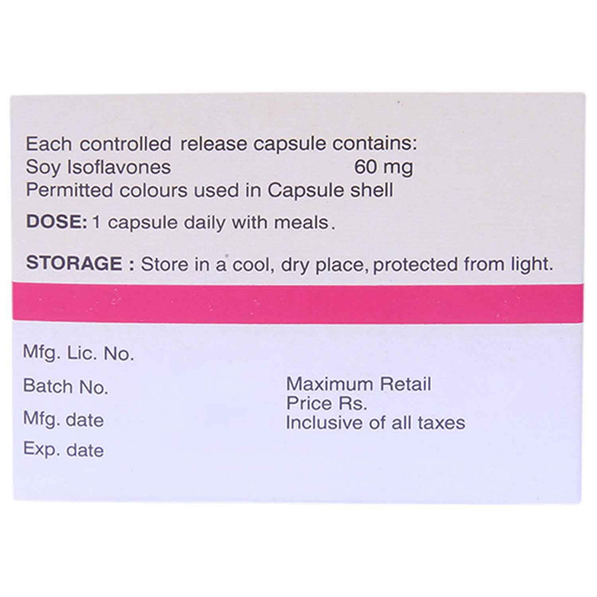 Isoflav-CR Capsule 10's, Pack of 10 CAPSULES Isoflav-CR Capsule 10's, Pack of 10 CAPSULES