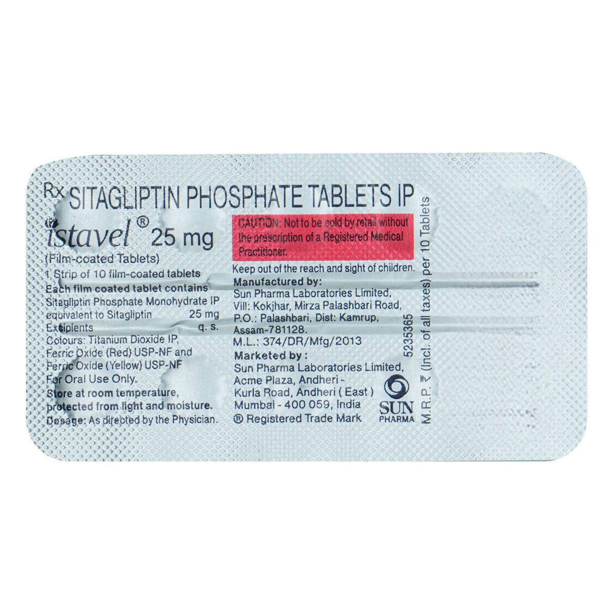 Istavel 25 mg Tablet 10's, Pack of 10 TabletS Istavel 25 mg Tablet 10's, Pack of 10 TabletS