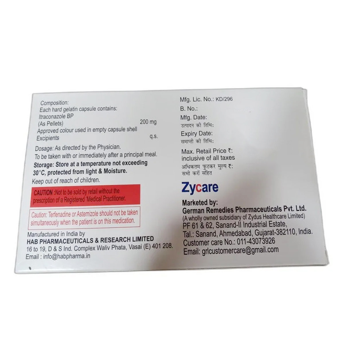 Itradus 200 mg Capsule 10's, Pack of 10 CapsuleS Itradus 200 mg Capsule 10's, Pack of 10 CapsuleS