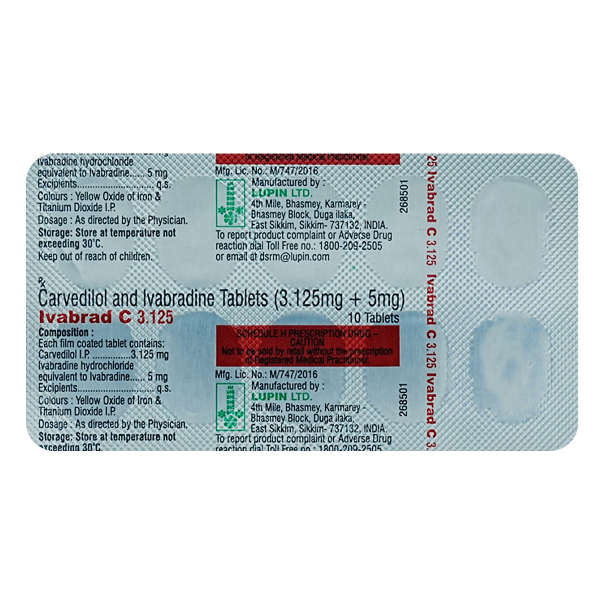 Buy Ivabrad C 3.125 Tablet 10's Online