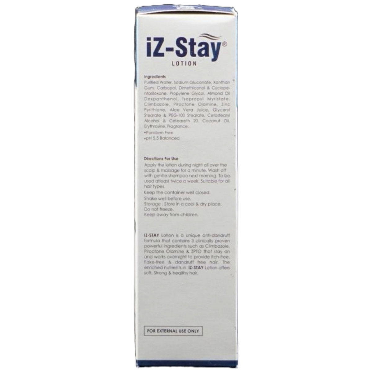 IZ-Stay Anti Dandruff Lotion 100 ml, Pack of 1 IZ-Stay Anti Dandruff Lotion 100 ml, Pack of 1