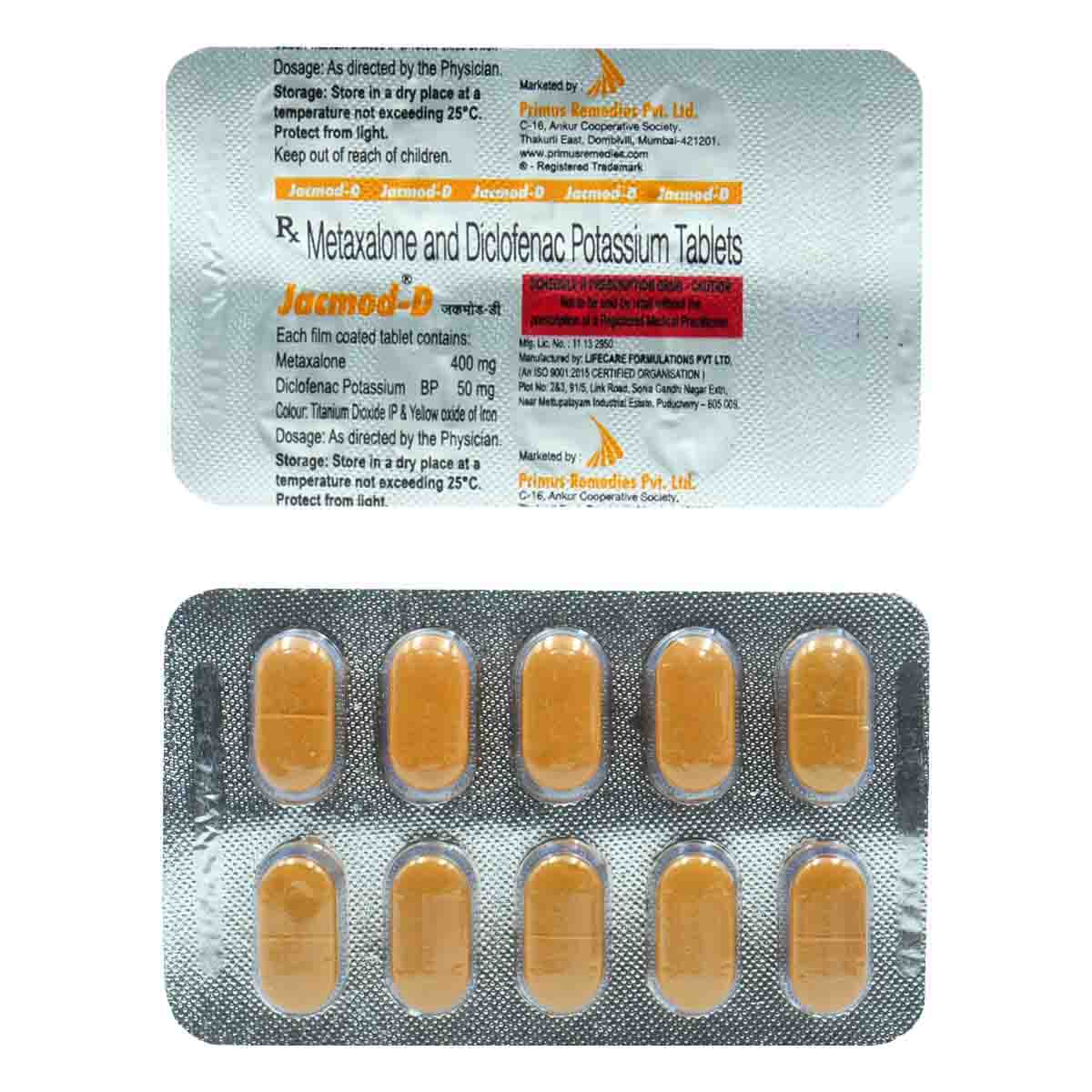 Jacmod-D Tablet 10's, Pack of 10 TABLETS Jacmod-D Tablet 10's, Pack of 10 TABLETS