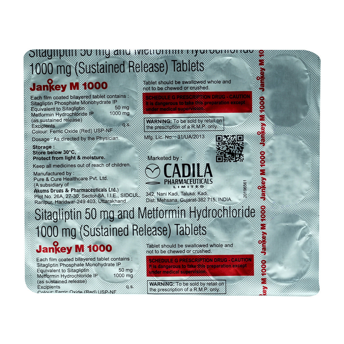 Jankey M 1000 Tablet 15's, Pack of 15 TabletS Jankey M 1000 Tablet 15's, Pack of 15 TabletS