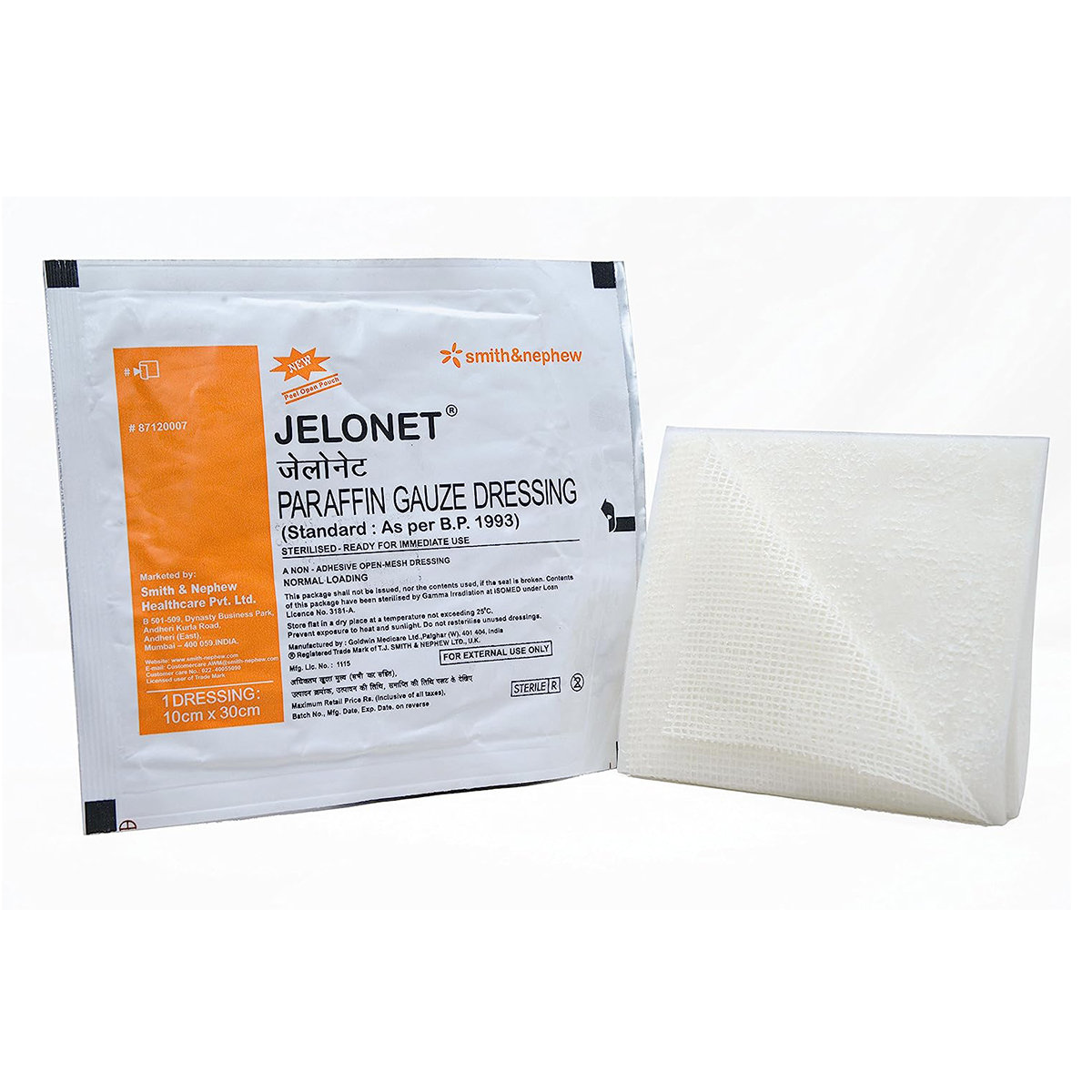 Jelonet 10 cm x 30 cm Paraffin Gauze, 1 Count, Pack of 1 Jelonet 10 cm x 30 cm Paraffin Gauze, 1 Count, Pack of 1