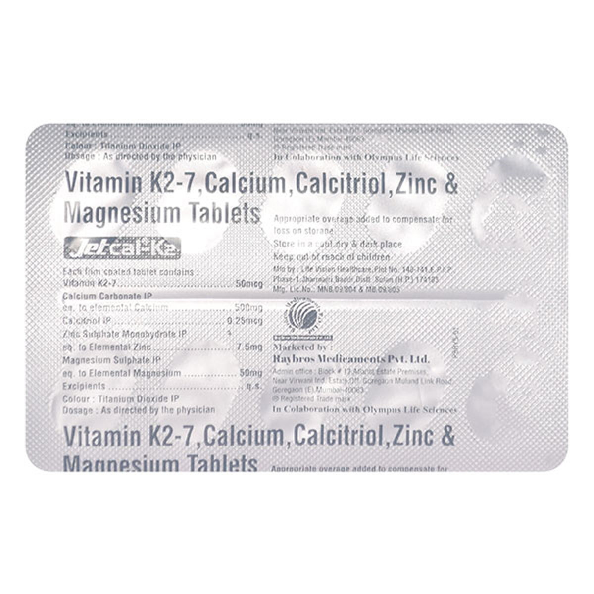 Jetcal-K2 Tablet 10's, Pack of 10 Jetcal-K2 Tablet 10's, Pack of 10