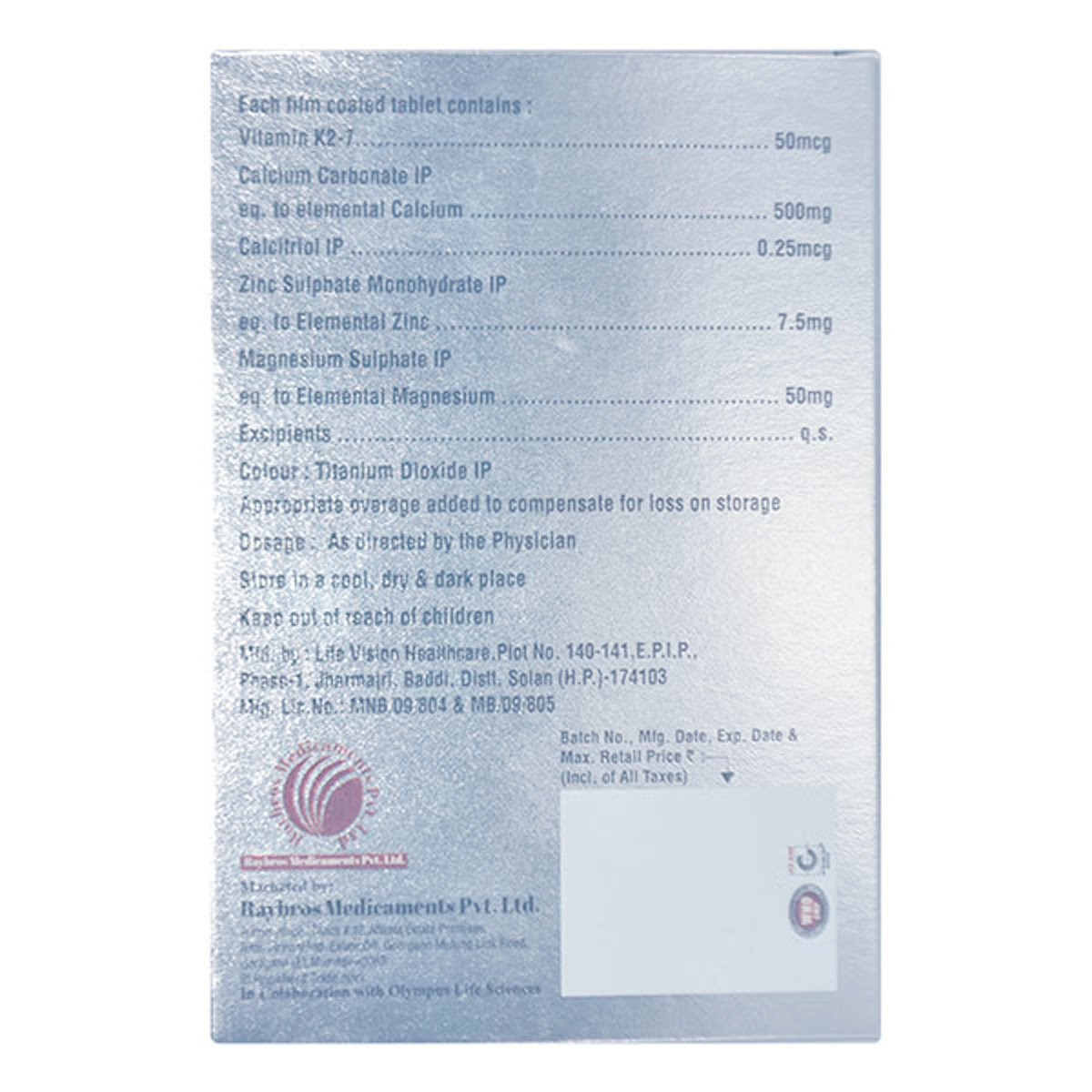 Jetcal-K2 Tablet 10's, Pack of 10 Jetcal-K2 Tablet 10's, Pack of 10