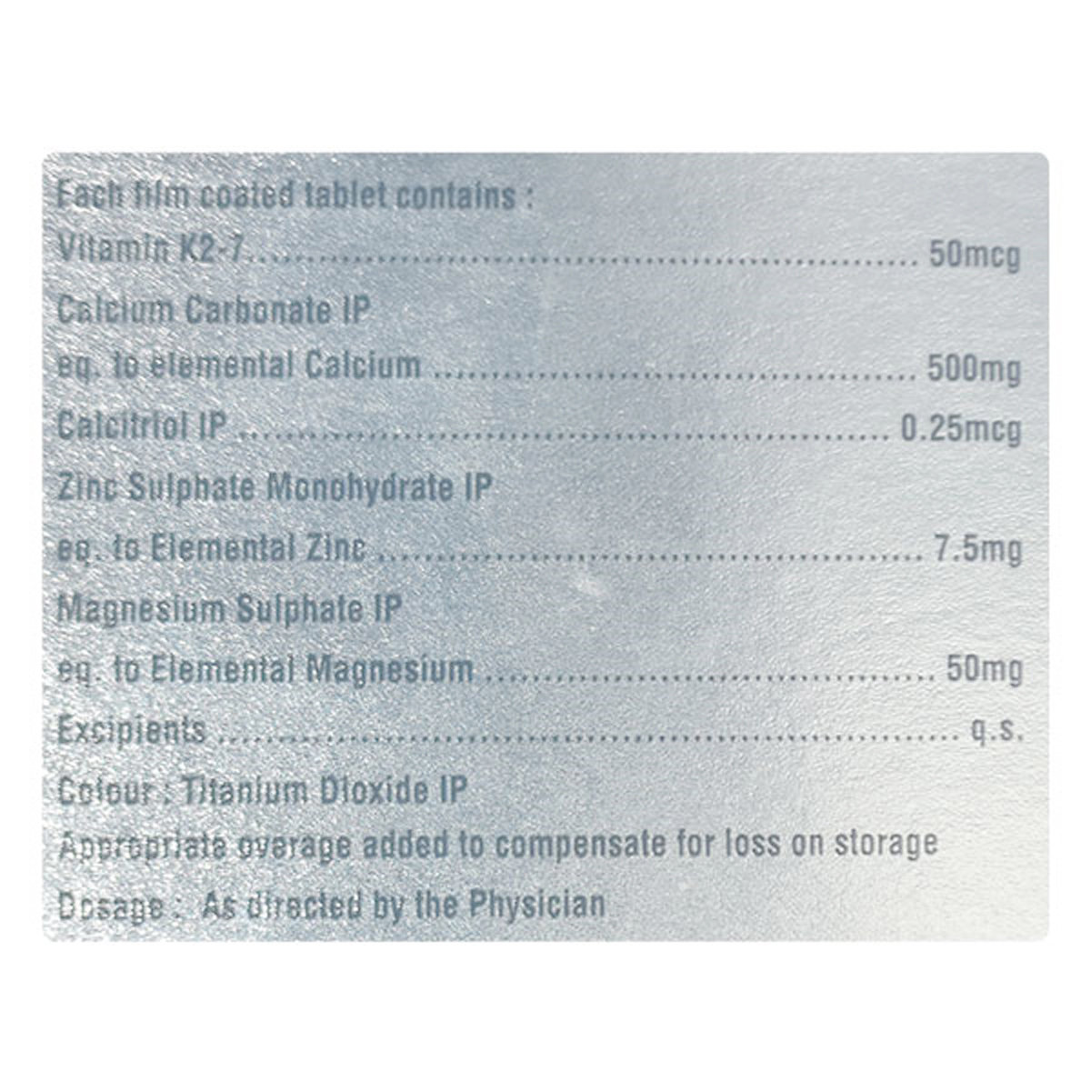 Jetcal-K2 Tablet 10's, Pack of 10 Jetcal-K2 Tablet 10's, Pack of 10