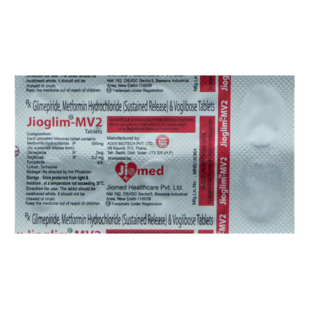 Jioglim-MV2 Tablet 10's, Pack of 10 TabletS Jioglim-MV2 Tablet 10's, Pack of 10 TabletS