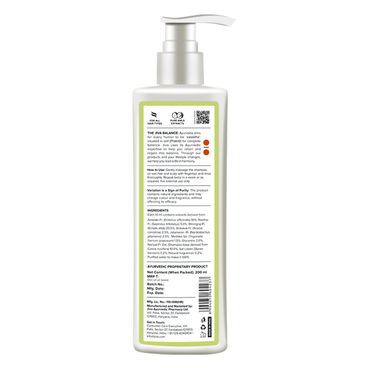 Jiva Amla Shampoo, 200 ml, Pack of 1 Jiva Amla Shampoo, 200 ml, Pack of 1