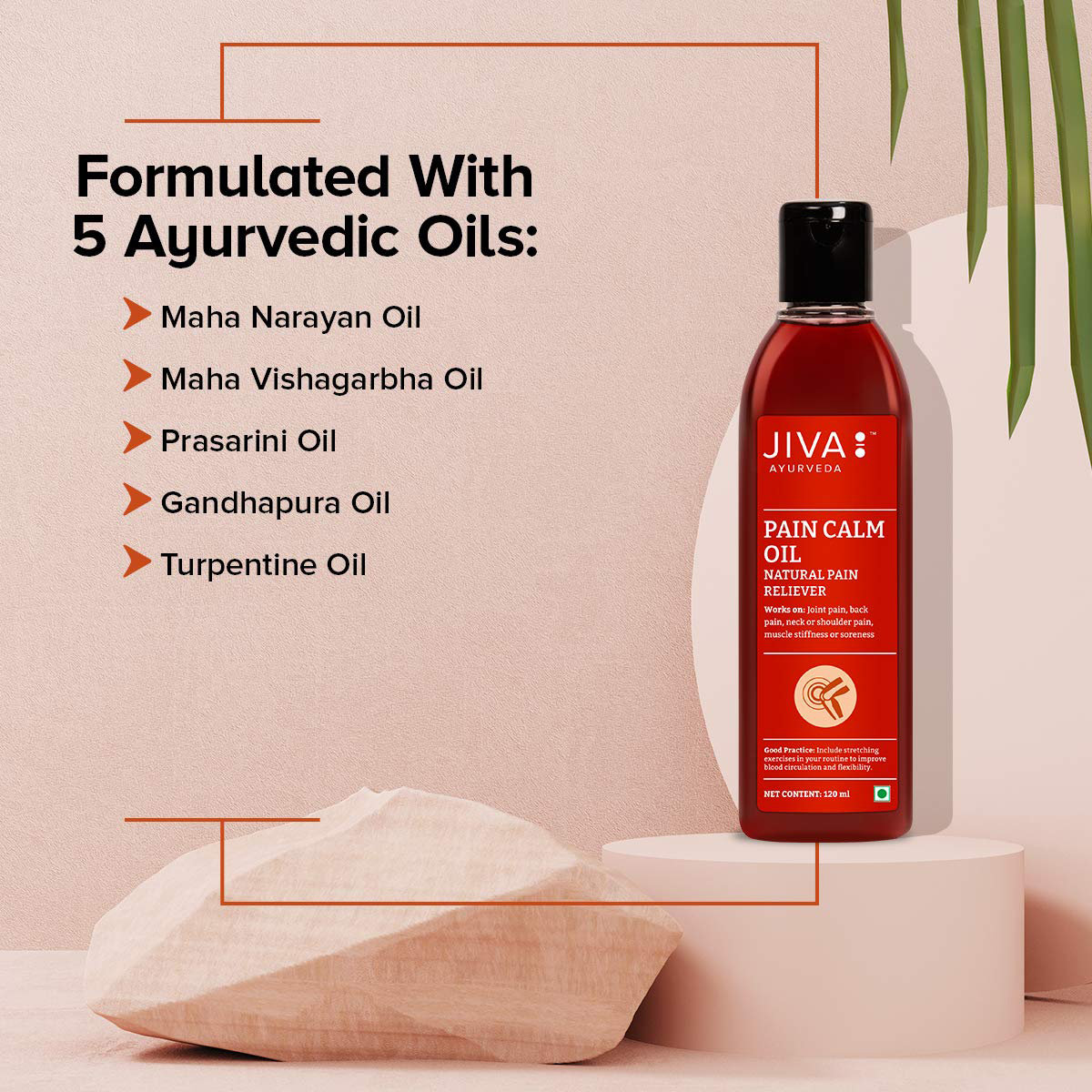 Jiva Pain Calm Oil, 120 ml, Pack of 1 Jiva Pain Calm Oil, 120 ml, Pack of 1