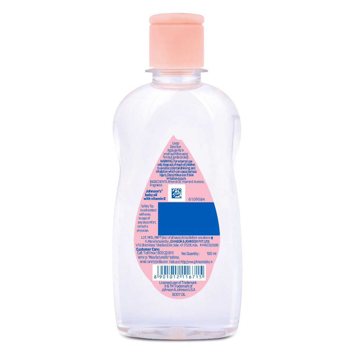 Johnson's Baby Oil, 100 ml, Pack of 1 Johnson's Baby Oil, 100 ml, Pack of 1