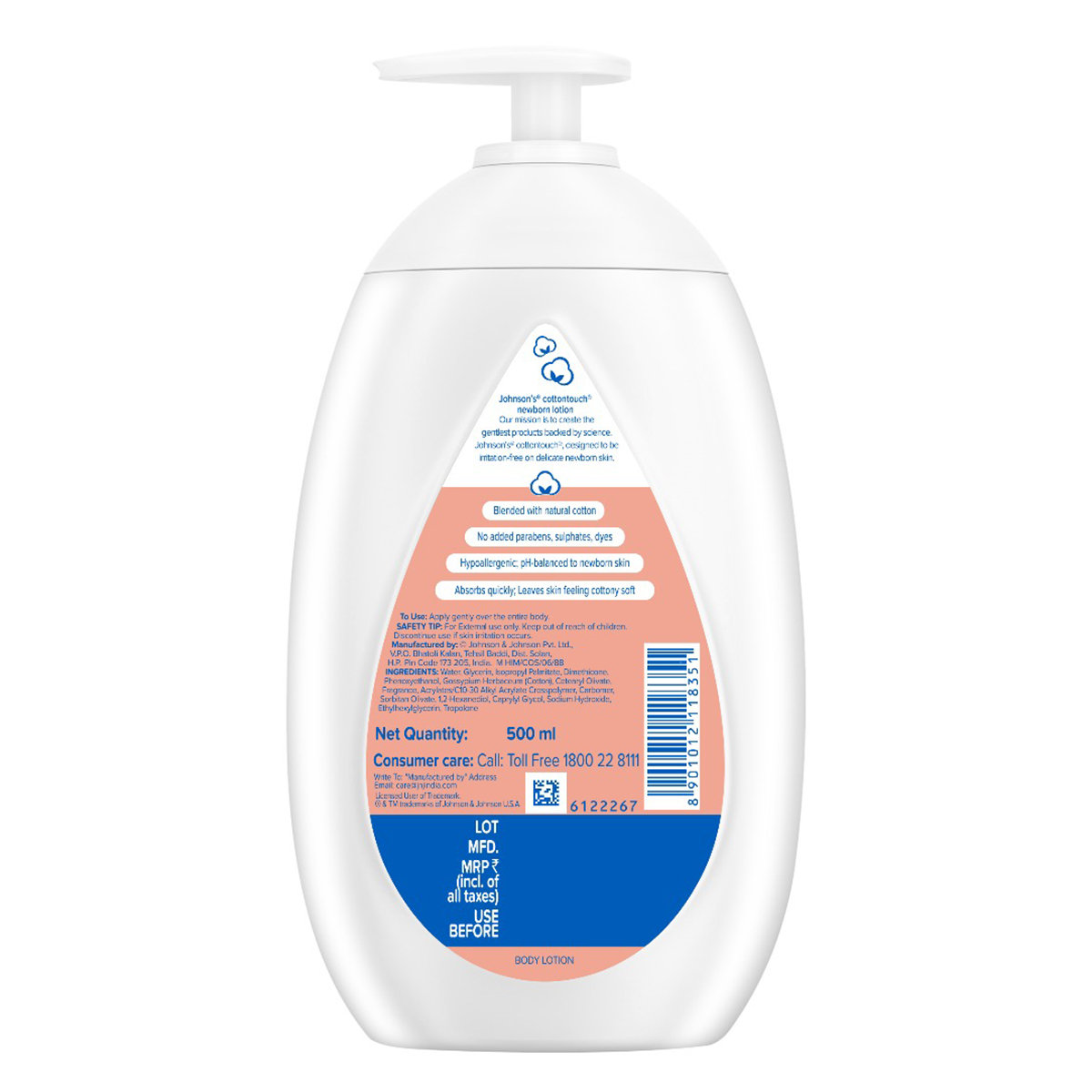 Johnson's Cottontouch New Born Lotion, 500 ml, Pack of 1 Johnson's Cottontouch New Born Lotion, 500 ml, Pack of 1