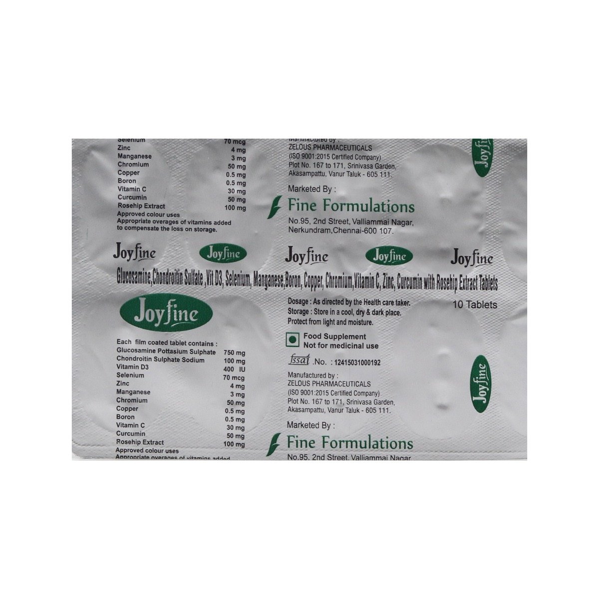 Joyfine Tablet 10's, Pack of 10 Joyfine Tablet 10's, Pack of 10