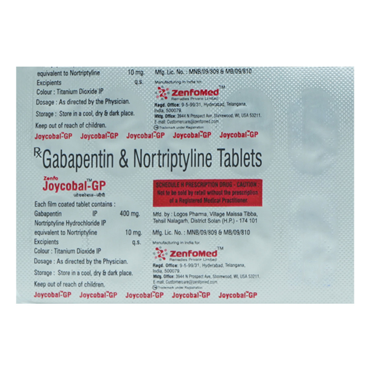 Joycobal-GP Tablet 10's, Pack of 10 TabletS Joycobal-GP Tablet 10's, Pack of 10 TabletS