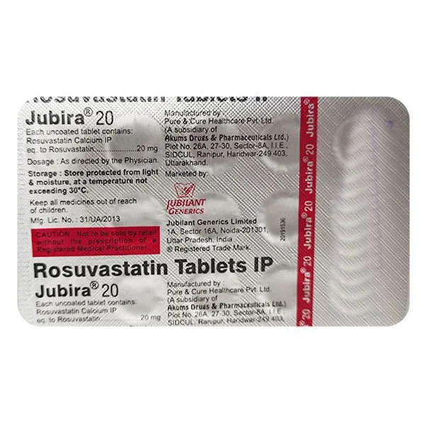 Jubira 20 mg Tablet 15's, Pack of 15 TabletS