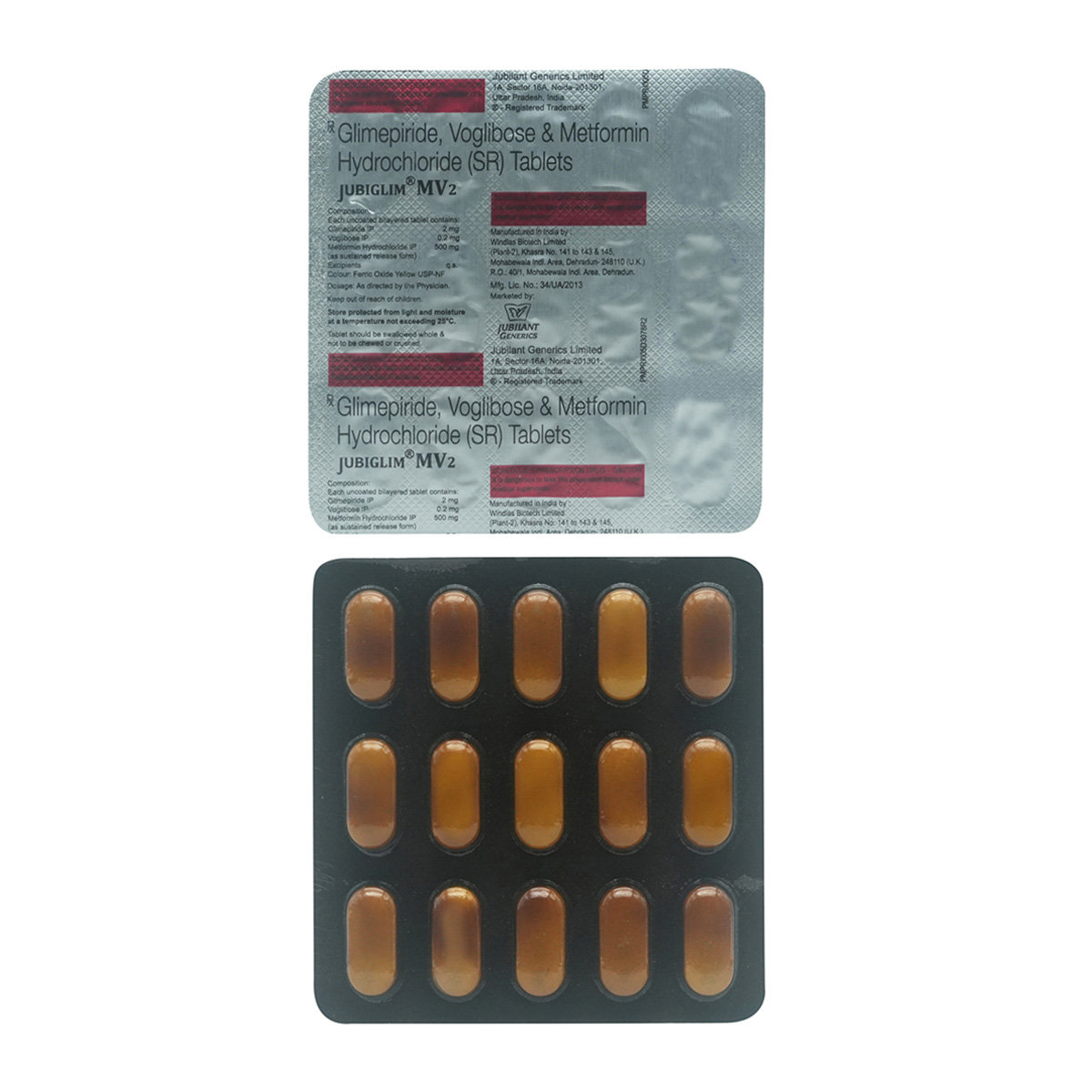 Jubiglim MV2 Tablet 15's, Pack of 15 TabletS Jubiglim MV2 Tablet 15's, Pack of 15 TabletS