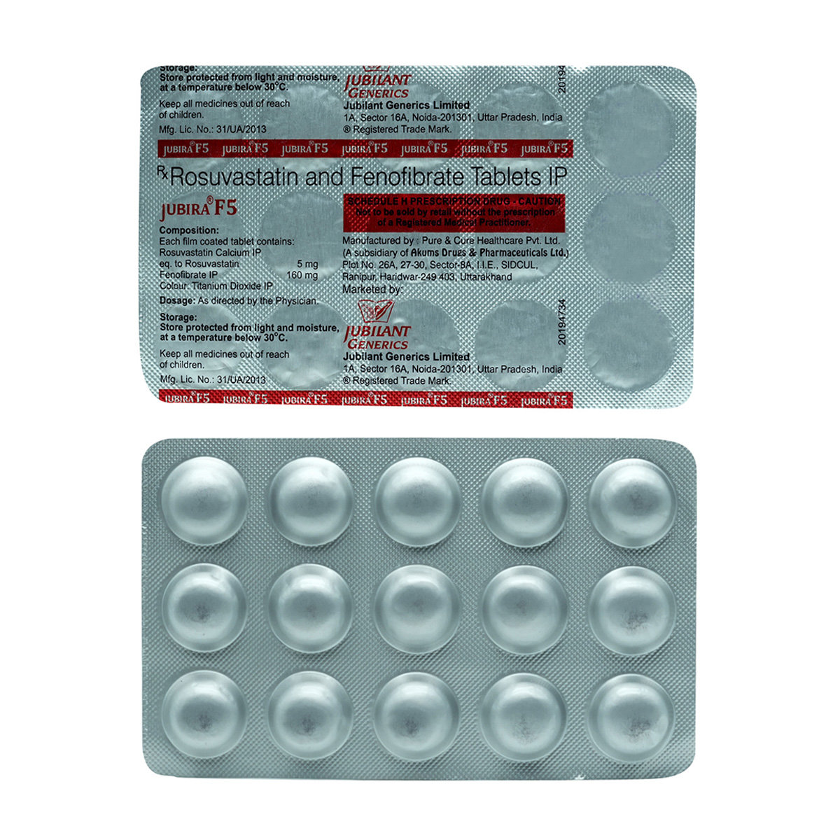 Jubira F5 Tablet 15's, Pack of 15 Jubira F5 Tablet 15's, Pack of 15