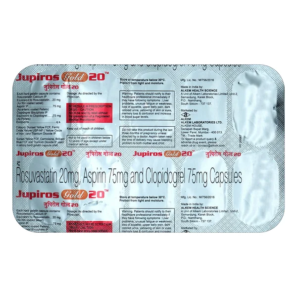 Jupiros Gold 20mg Capsule 10's, Pack of 10