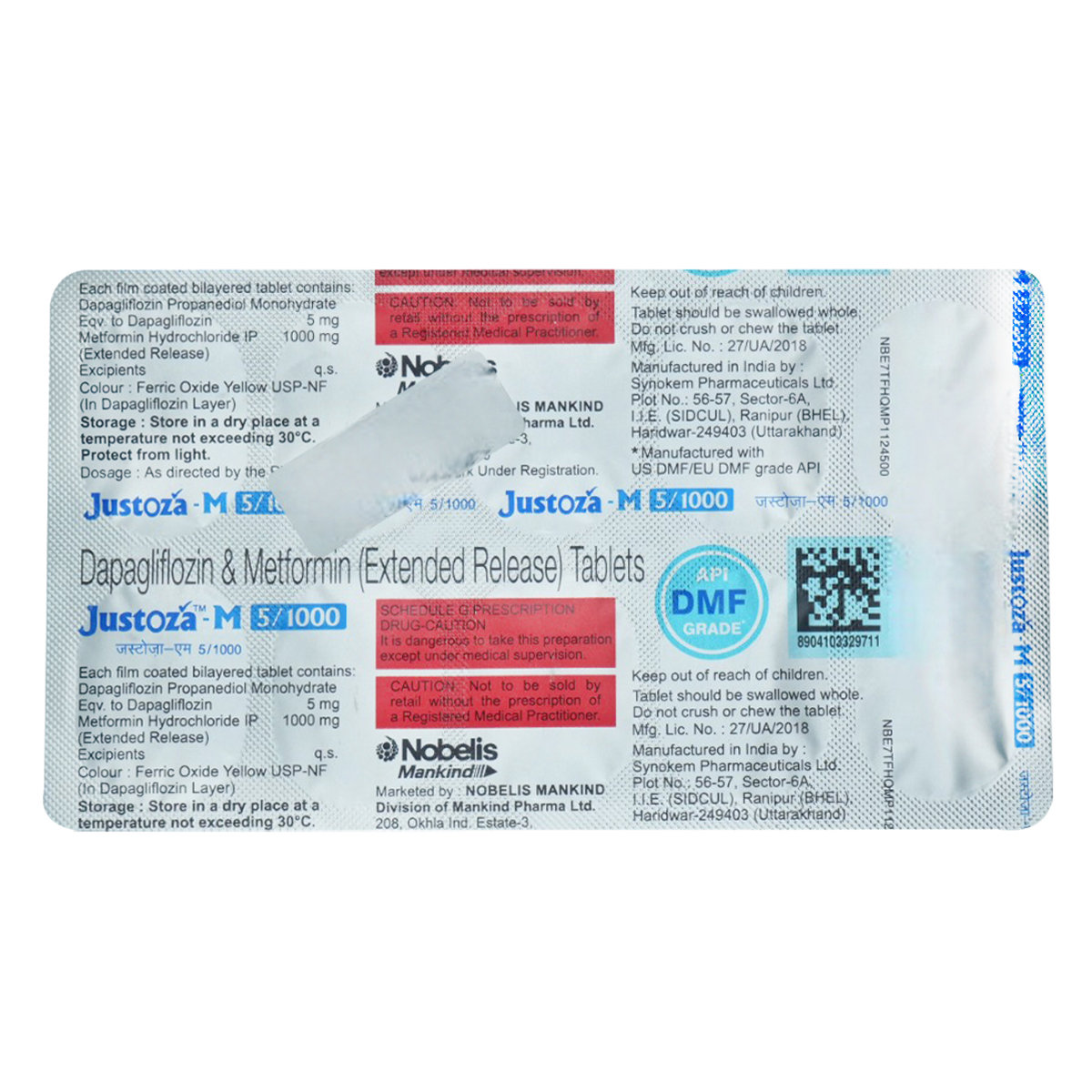 Justoza M 5/1000 Tablet 10's, Pack of 10 TABLETS Justoza M 5/1000 Tablet 10's, Pack of 10 TABLETS