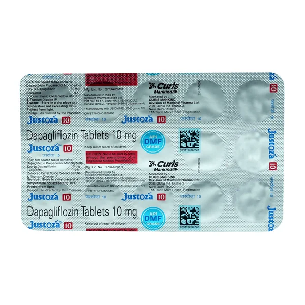 Justoza 10 Tablet 15's, Pack of 15 TabletS