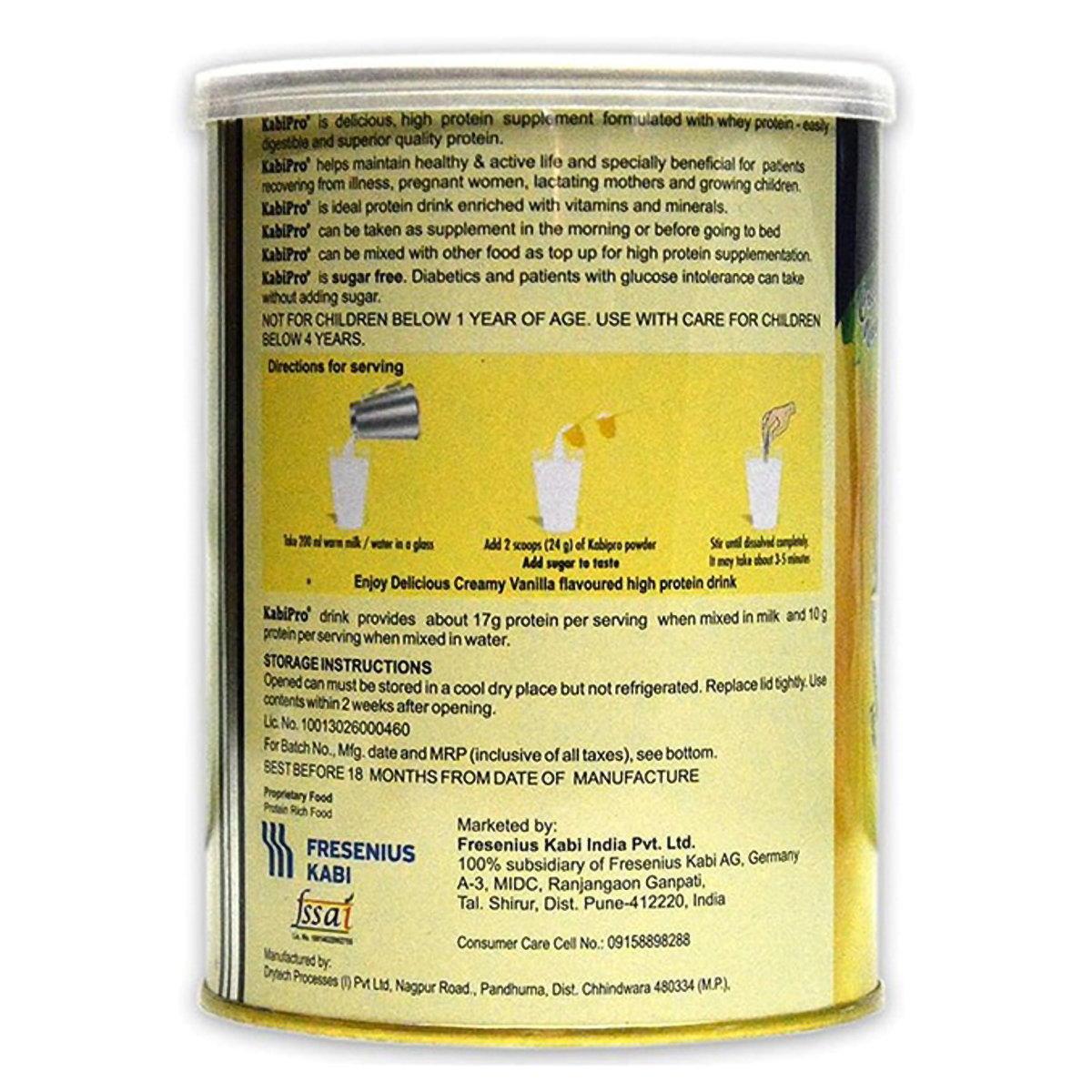 Kabipro Protein 100% Whey Vanilla Flavour Powder, 400 gm, Pack of 1 Kabipro Protein 100% Whey Vanilla Flavour Powder, 400 gm, Pack of 1