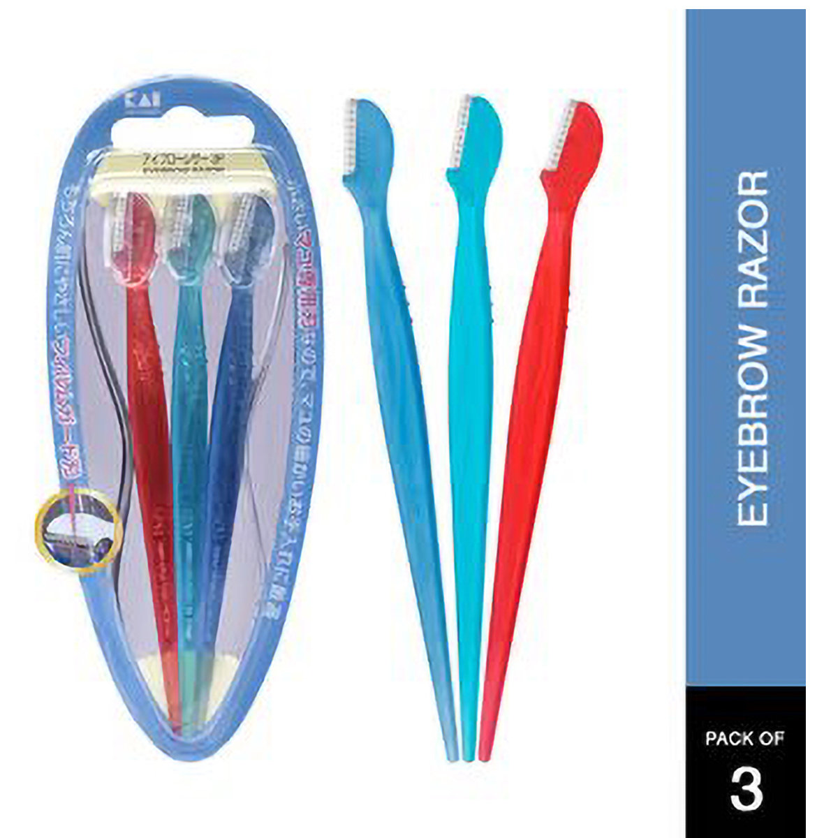 Kai Eyebrow Razor for women, 3 Count, Pack of 1 Kai Eyebrow Razor for women, 3 Count, Pack of 1