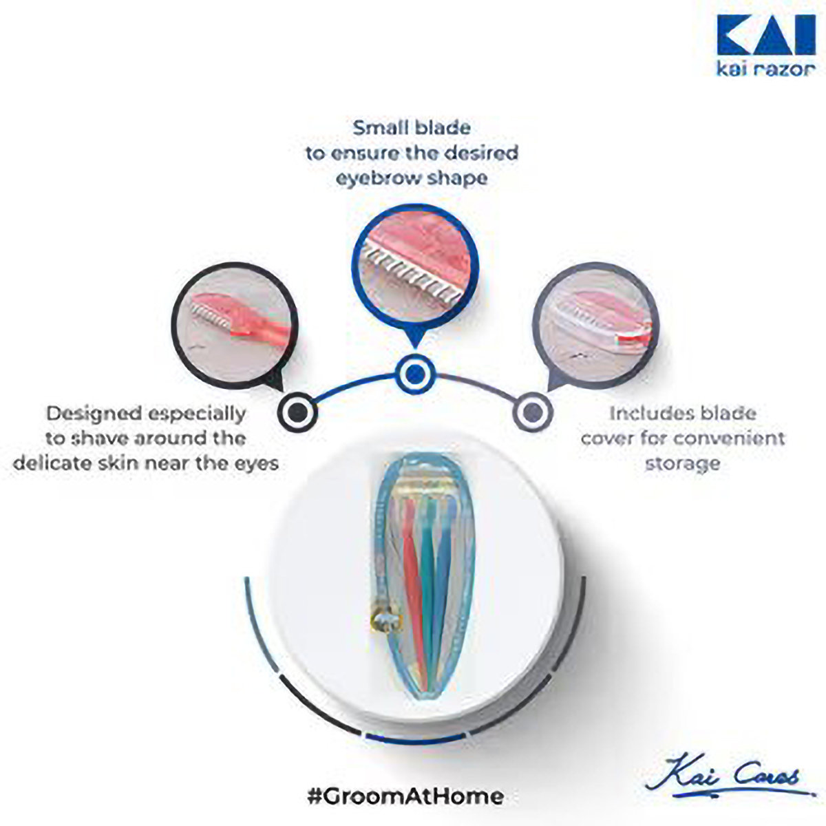 Kai Eyebrow Razor for women, 3 Count, Pack of 1 Kai Eyebrow Razor for women, 3 Count, Pack of 1