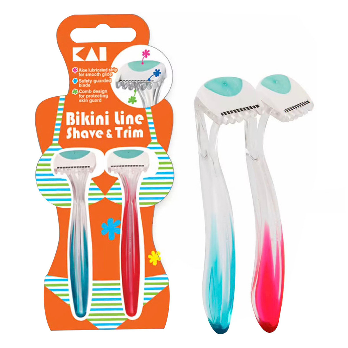 Kai Bikini Line Shave & Trim Women Razor, 2 Count, Pack of 1 Kai Bikini Line Shave & Trim Women Razor, 2 Count, Pack of 1